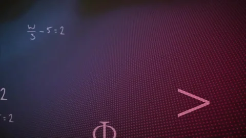 Animation of mathematical data processing over dark background Stock Footage 310156285