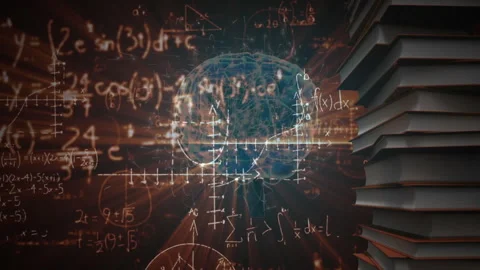 Animation of mathematical data processing over human brain Видео 310821994