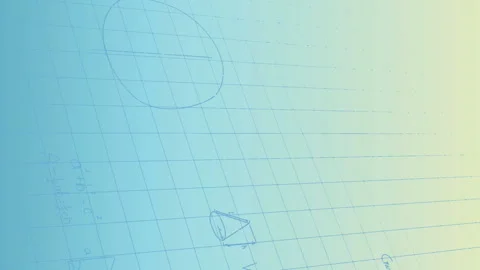 Animation of mathematical data processing over blue background Stock Footage 313095657