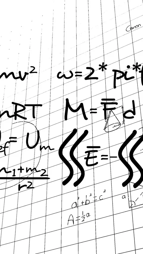 Animation of mathematical data processing over white background Stock Footage 320378531