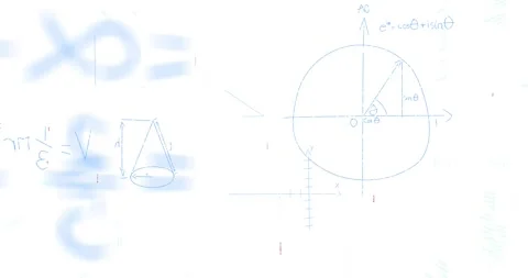 Animation of mathematical data processing over white background Stock Footage 327899670