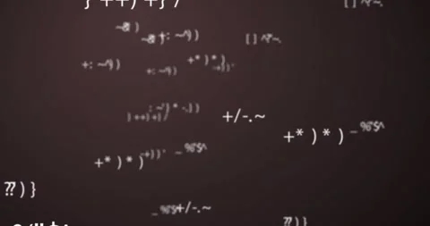 Animation of mathematical data processing over brown background Stock Footage 329294842