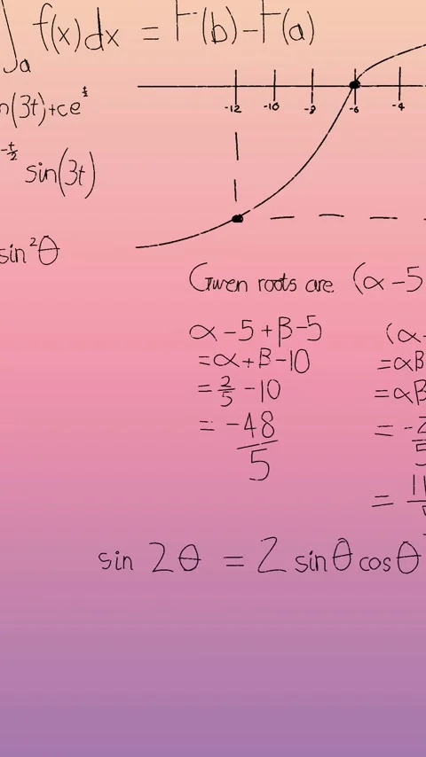 Animation of mathematical data processing over pink background Stock Footage 341659791