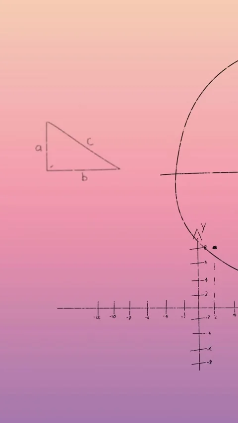 Animation of mathematical data processing over pink background Stock Footage 341659795