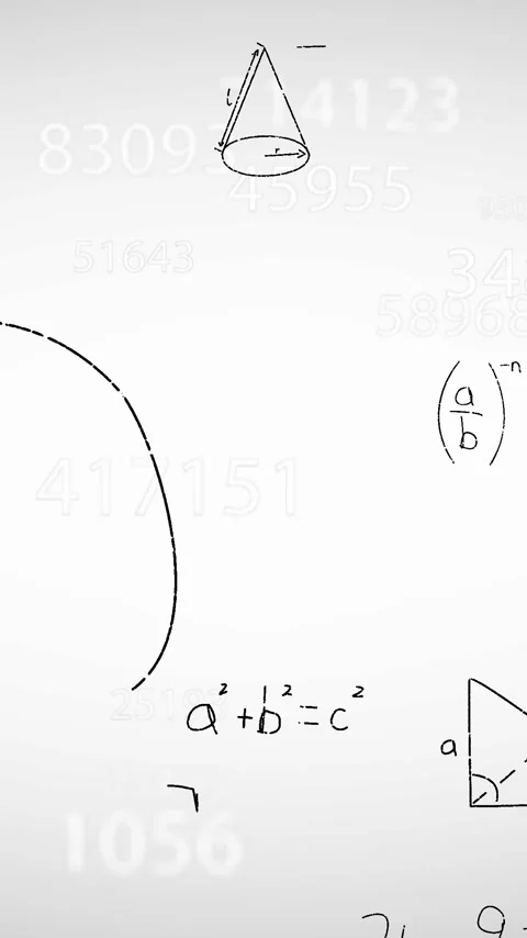 Animation of mathematical data processing over white background Stock Footage 341956750