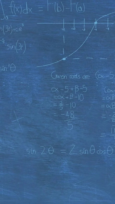 Animation of mathematical data processing over blue background Stock Footage 344636076