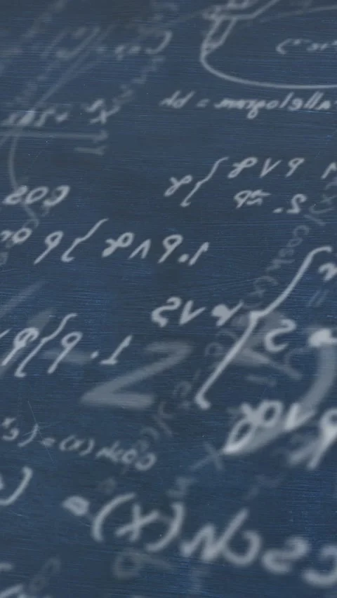 Animation of mathematical data processing over blue background Stock Footage 344678974