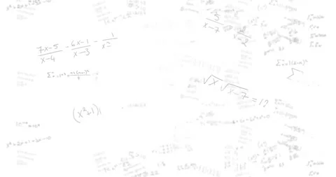 Animation of mathematical data processing on white background Stock Footage 310678382
