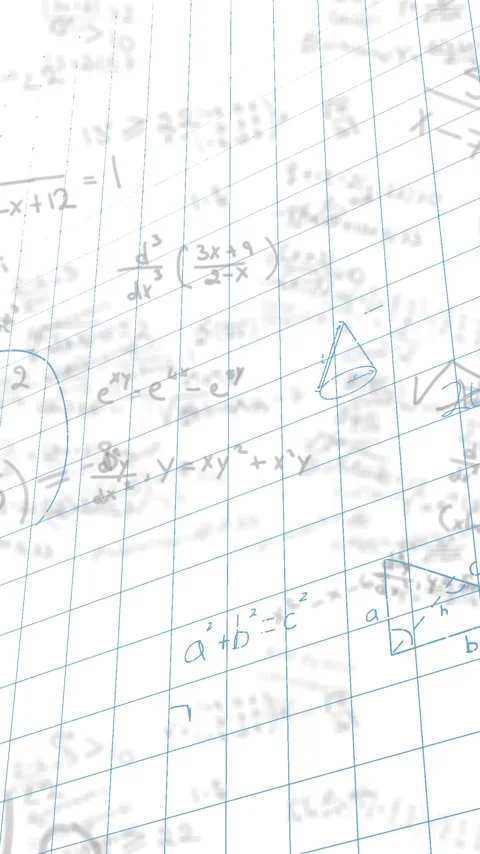 Animation of mathematical data processing on white background Stock Footage 319415965