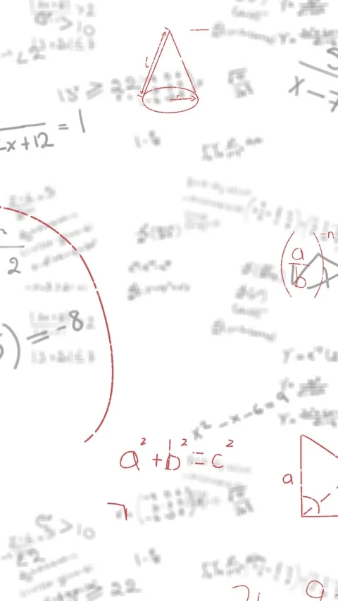 Animation of mathematical data processing on white background Stock-Footage 320229135