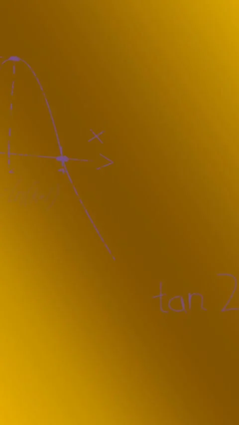 Animation of mathematical equation and diagrams over yellow background Video stock 344693603