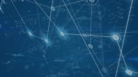 Animation of mathematical equations and data processing over black background Stock Footage 329511327