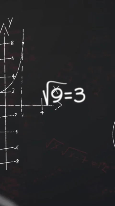 Animation of mathematical equations and diagrams floating against black Stock Footage 342612897