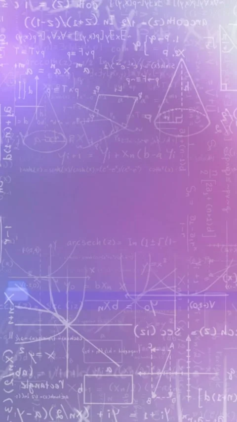 Animation of mathematical equations and diagrams with lens flares over black 库存影片 343718926