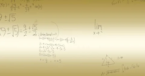 Animation of mathematical equations and ... | Stock Video | Pond5