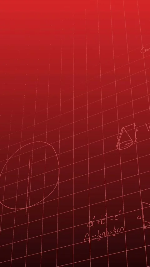 Animation of mathematical equations and formulas floating against red gradient Stock Footage 344774879