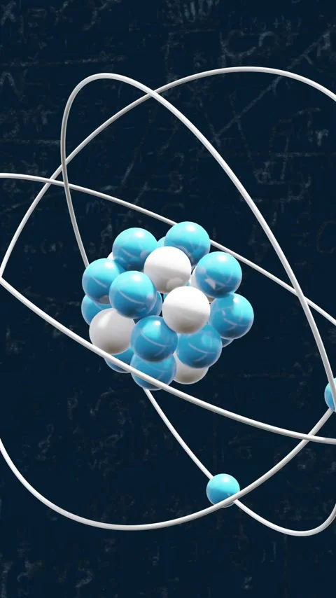 Animation of mathematical equations and molecules on black background Video stock 343128845