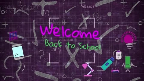 Animation of mathematical equations and shapes on grey background Stock Footage 329417942