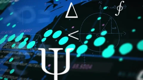 Animation of mathematical equations and ... | Stock Video | Pond5