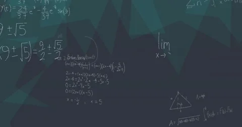Animation of mathematical equations on b... | Stock Video | Pond5