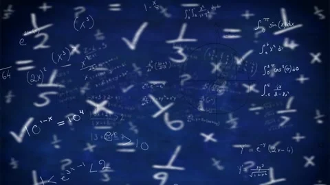 Animation Of Mathematical Equations On B... | Stock Video | Pond5