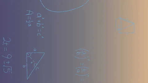 Animation of mathematical equations on b... | Stock Video | Pond5