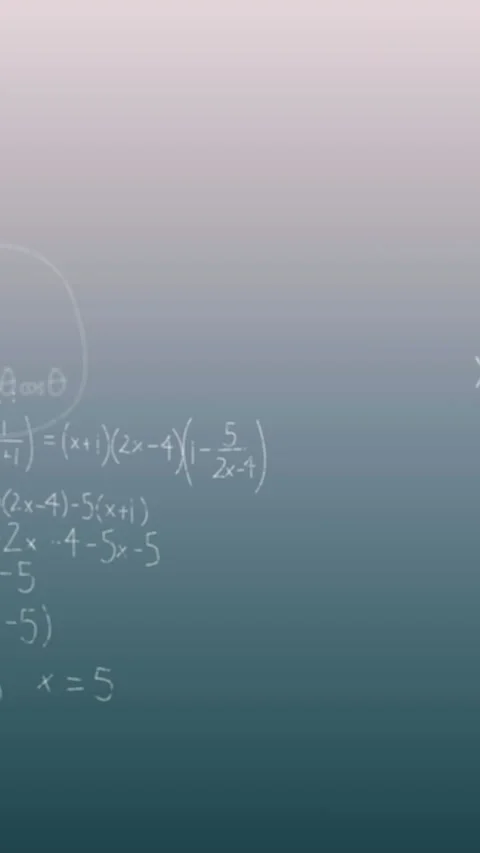 Animation of mathematical equations on blue background Stock Footage 344402553