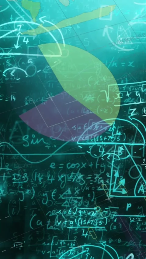 Animation of mathematical equations, data processing and statistics Stock Footage 319371785