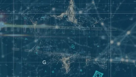 Animation of mathematical equations, dna strand and data processing over black Stock Footage 326097555
