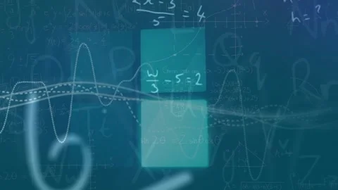 Animation of mathematical equations over dna strand on black background Stock Footage 329310319