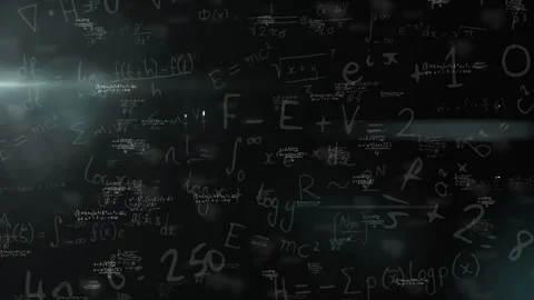 Animation of mathematical equations over grey background Stock Footage 327847823