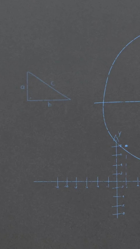 Animation of mathematical equations over grey background Stock Footage 343779857