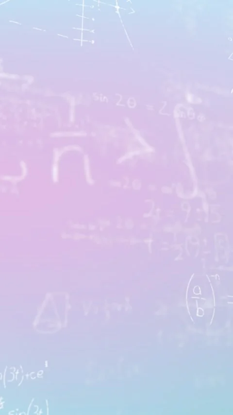 Animation of mathematical equations over pink and blue background Stock Footage 343919370