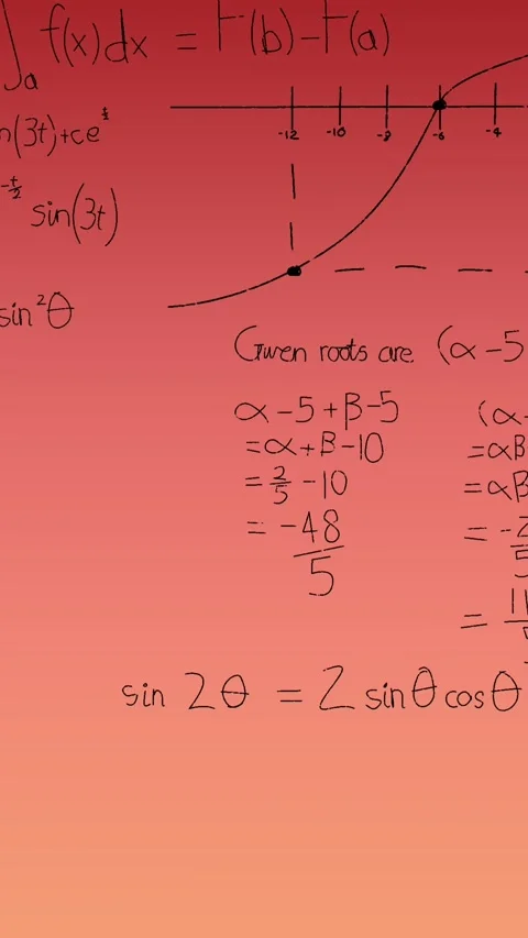 Animation of mathematical equations on pink background Stock Footage 343919467