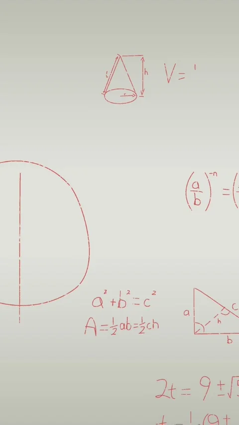Animation of mathematical equations on white background Stock Footage 343901944
