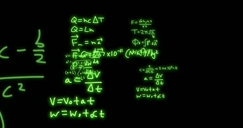 Animation of mathematical formulae and scientific data processing over black Stock Footage 329159059