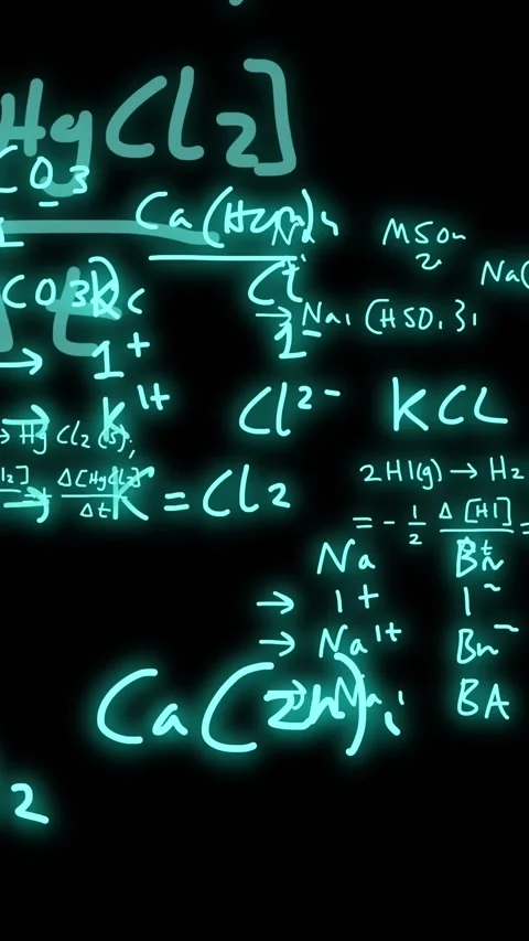 Animation of mathematical formulae and scientific data processing over black Stock Footage 341953376