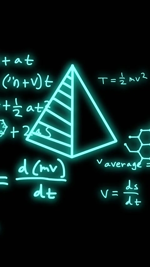 Animation of mathematical formulae and scientific data processing over black Stock Footage 341953377