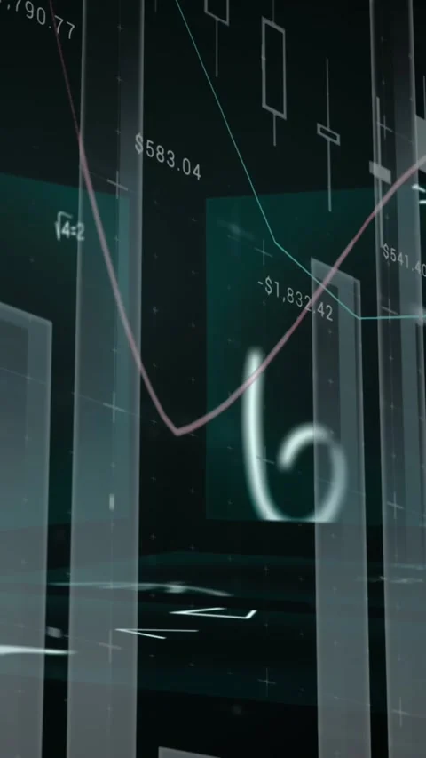 Animation of mathematical formulas over black background Stock Footage 341659653