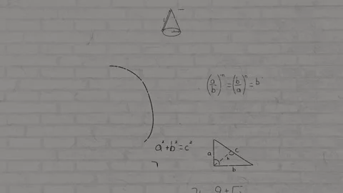 Animation of mathematical formulas over ... | Stock Video | Pond5
