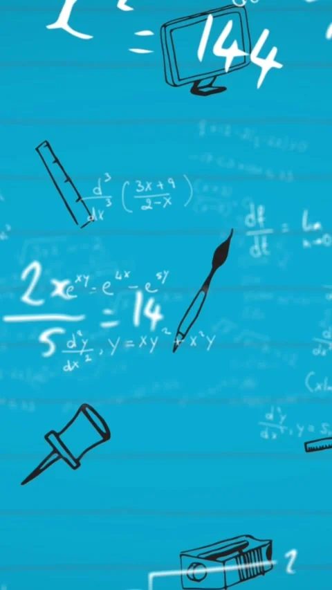Animation of mathematical symbols and processing on processing on processing on Stock Footage 344693475