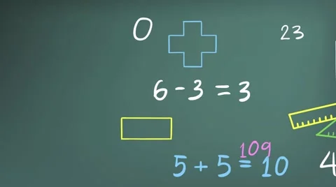 Animation of mathematics math theory and mathematical in doodle in blackboard Видео 58996167