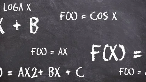 Animation of maths in white text over chalkboard with maths equations Stock Footage 170772005