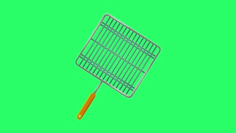 Animation meat grill rack isolate. Stock Footage 249887754
