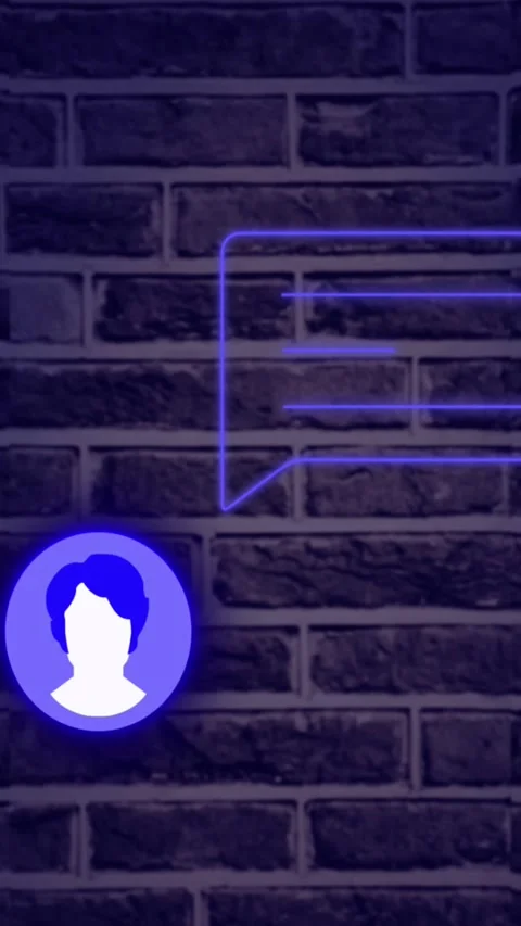 Animation of media icon on brick background Stock Footage 342315982
