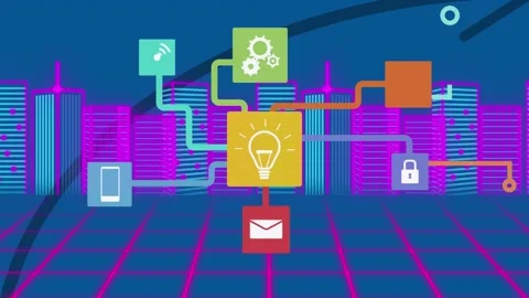 Animation of media icon with increasing numbers on speech bubble in speech Stock Footage 327276882