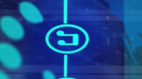 Animation of media icons and data processing over world map and server room Stock Footage 312899478