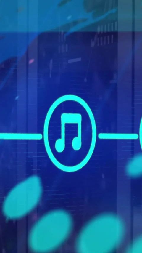 Animation of media icons and data processing over world map and server room Stock Footage 320512306