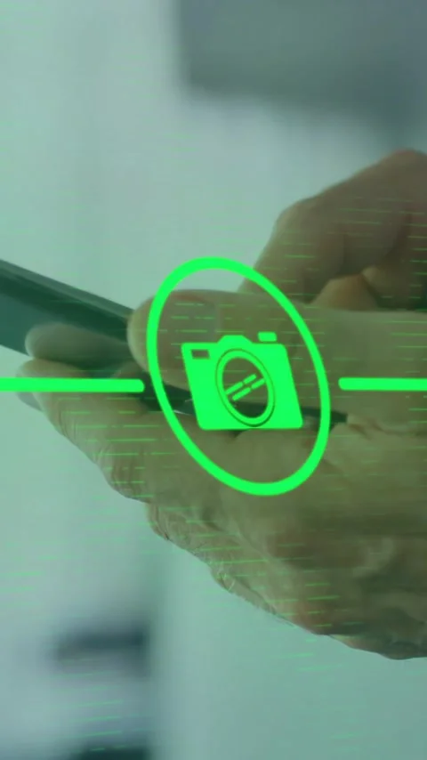 Animation of media network over hands of caucasian businessman using smartphone Stock Footage 344370233