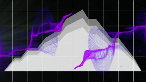 Animation of medical data and information processing on black Stock Footage 330478581